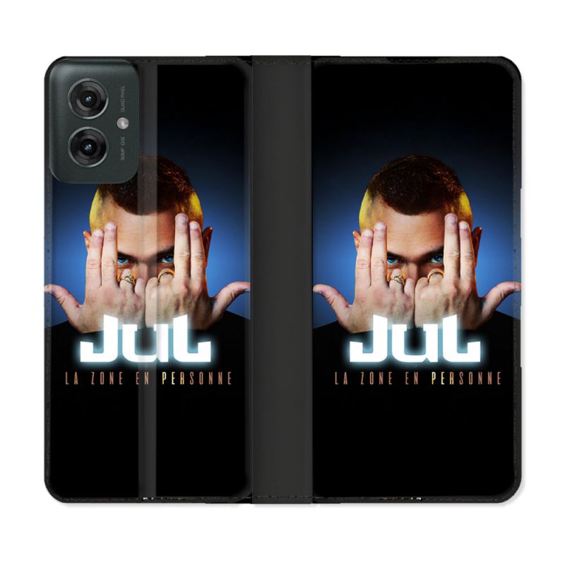 Housse cuir portefeuille Pour Motorola G55 5G Musique Jul Signe