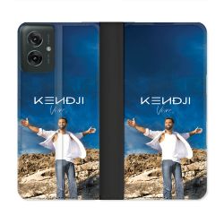 Housse cuir portefeuille Pour Motorola G55 5G Musique Kendji