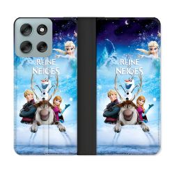 Housse cuir portefeuille Pour Motorola G56 5G La Reine Des Neiges