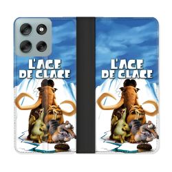 Housse cuir portefeuille Pour Motorola G56 5G L'âge de Glace Affiche