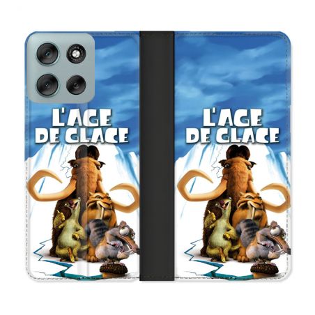 Housse cuir portefeuille Pour Motorola G56 5G L'âge de Glace Affiche
