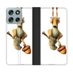 Housse cuir portefeuille Pour Motorola G56 5G L'âge de Glace Scratch Suspendu