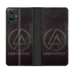 Housse cuir portefeuille Pour Motorola G55 5G Musique Rock Linkin Park