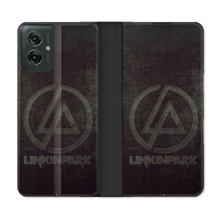 Housse cuir portefeuille Pour Motorola G55 5G Musique Rock Linkin Park