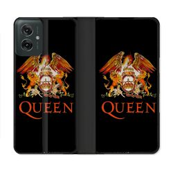 Housse cuir portefeuille Pour Motorola G55 5G Musique Rock Queen
