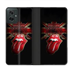 Housse cuir portefeuille Pour Motorola G55 5G Musique Rolling Stones