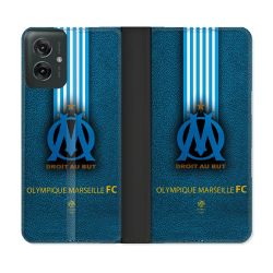 Housse cuir portefeuille Pour Motorola G55 5G Olympique Marseille OM Bande