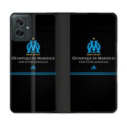 Housse cuir portefeuille Pour Motorola G55 5G Olympique Marseille OM Fier etre Marseillais