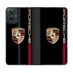 Housse cuir portefeuille Pour Motorola G55 5G Porsche Line