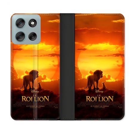 Housse cuir portefeuille Pour Motorola G56 5G Le Roi Lion Affiche