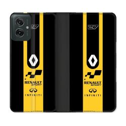 Housse cuir portefeuille Pour Motorola G55 5G Renault