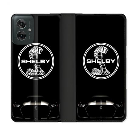 Housse cuir portefeuille Pour Motorola G55 5G Shelby