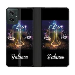 Housse cuir portefeuille Pour Motorola G55 5G Signe Zodiaque 2 Balance