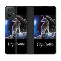Housse cuir portefeuille Pour Motorola G55 5G Signe Zodiaque 2 Capricorne