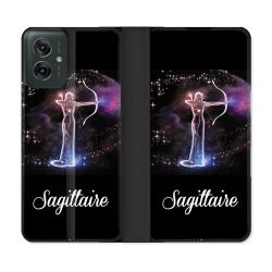 Housse cuir portefeuille Pour Motorola G55 5G Signe Zodiaque 2 Sagittaire