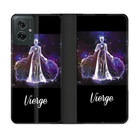 Housse cuir portefeuille Pour Motorola G55 5G Signe Zodiaque 2 Vierge