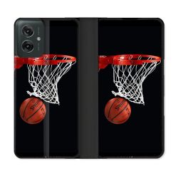 Housse cuir portefeuille Pour Motorola G55 5G Sport Basket Panier