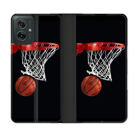 Housse cuir portefeuille Pour Motorola G55 5G Sport Basket Panier