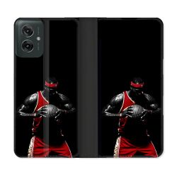 Housse cuir portefeuille Pour Motorola G55 5G Sport Basketeur
