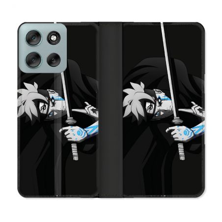 Housse cuir portefeuille Pour Motorola G56 5G Manga Boruto Epée