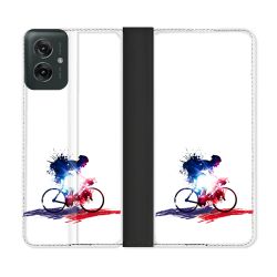 Housse cuir portefeuille Pour Motorola G55 5G Sport Cyclisme France