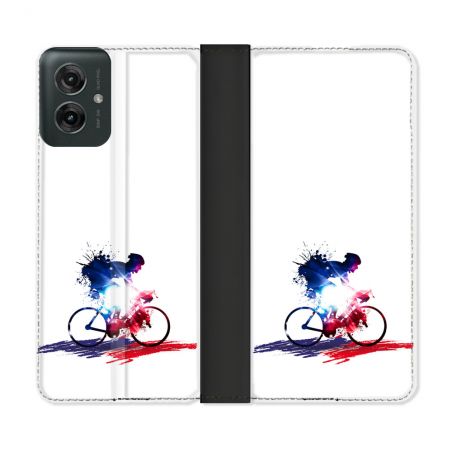Housse cuir portefeuille Pour Motorola G55 5G Sport Cyclisme France