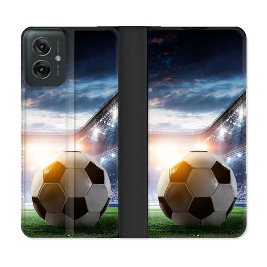 Housse cuir portefeuille Pour Motorola G55 5G Sport Football Stade