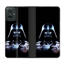Housse cuir portefeuille Pour Motorola G55 5G Star Wars - Dark Vador Noir