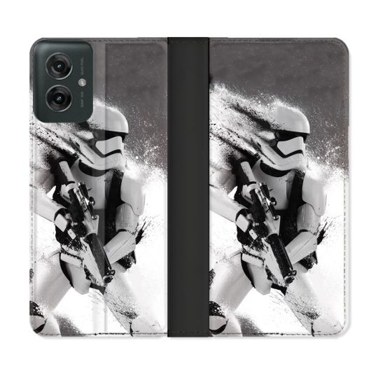 Housse cuir portefeuille Pour Motorola G55 5G Star Wars - Trooper