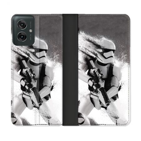 Housse cuir portefeuille Pour Motorola G55 5G Star Wars - Trooper