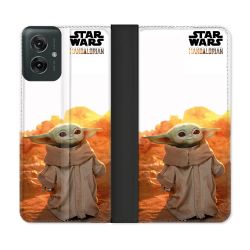 Housse cuir portefeuille Pour Motorola G55 5G Star Wars - Yoda bebe soleil