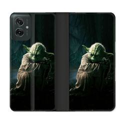 Housse cuir portefeuille Pour Motorola G55 5G Star Wars - Yoda sombre