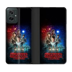 Housse cuir portefeuille Pour Motorola G55 5G Stranger Things Affiche 1