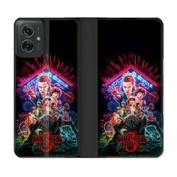 Housse cuir portefeuille Pour Motorola G55 5G Stranger Things Affiche 3