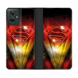 Housse cuir portefeuille Pour Motorola G55 5G Superman Logo