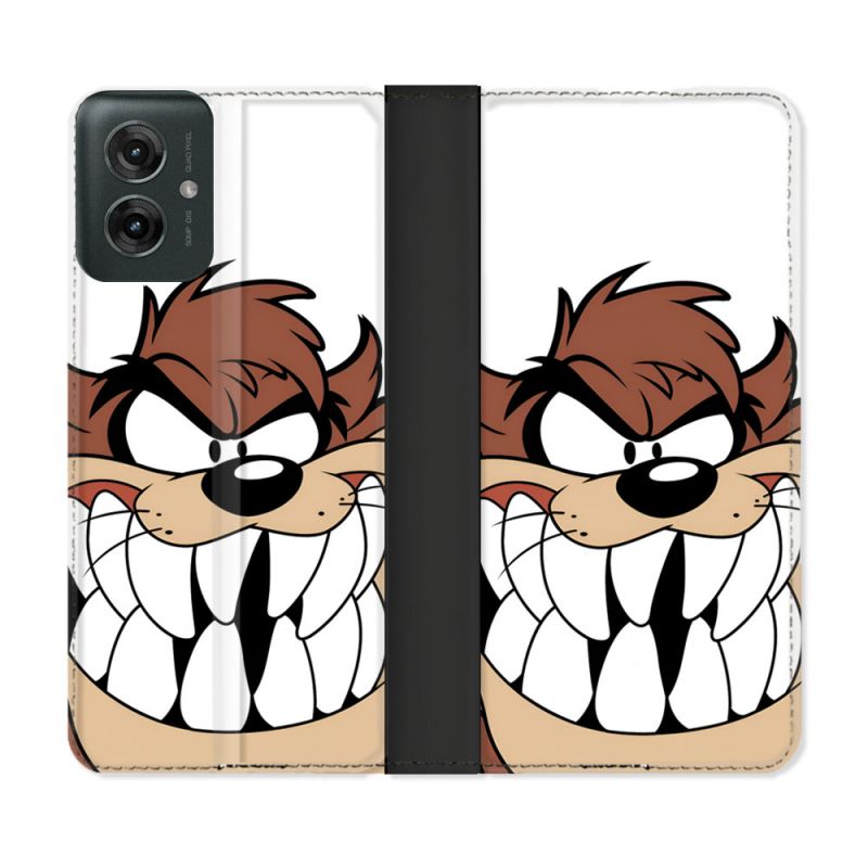 Housse cuir portefeuille Pour Motorola G55 5G Taz