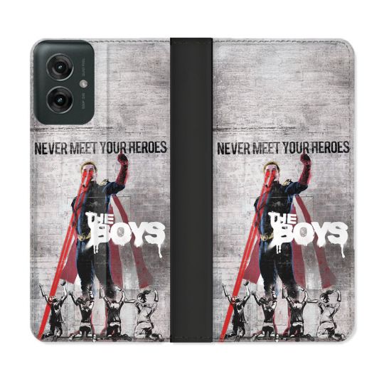 Housse cuir portefeuille Pour Motorola G55 5G The Boys Affiche