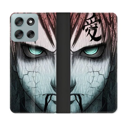 Housse cuir portefeuille Pour Motorola G56 5G Manga Naruto Gaara