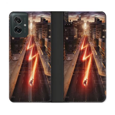 Housse cuir portefeuille Pour Motorola G55 5G The Flash City