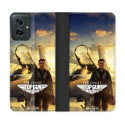 Housse cuir portefeuille Pour Motorola G55 5G Top Gun
