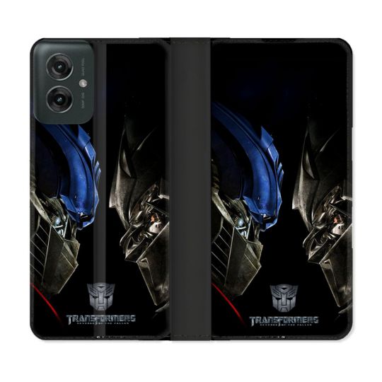 Housse cuir portefeuille Pour Motorola G55 5G Transformers