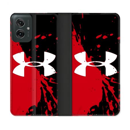 Housse cuir portefeuille Pour Motorola G55 5G Under Armour