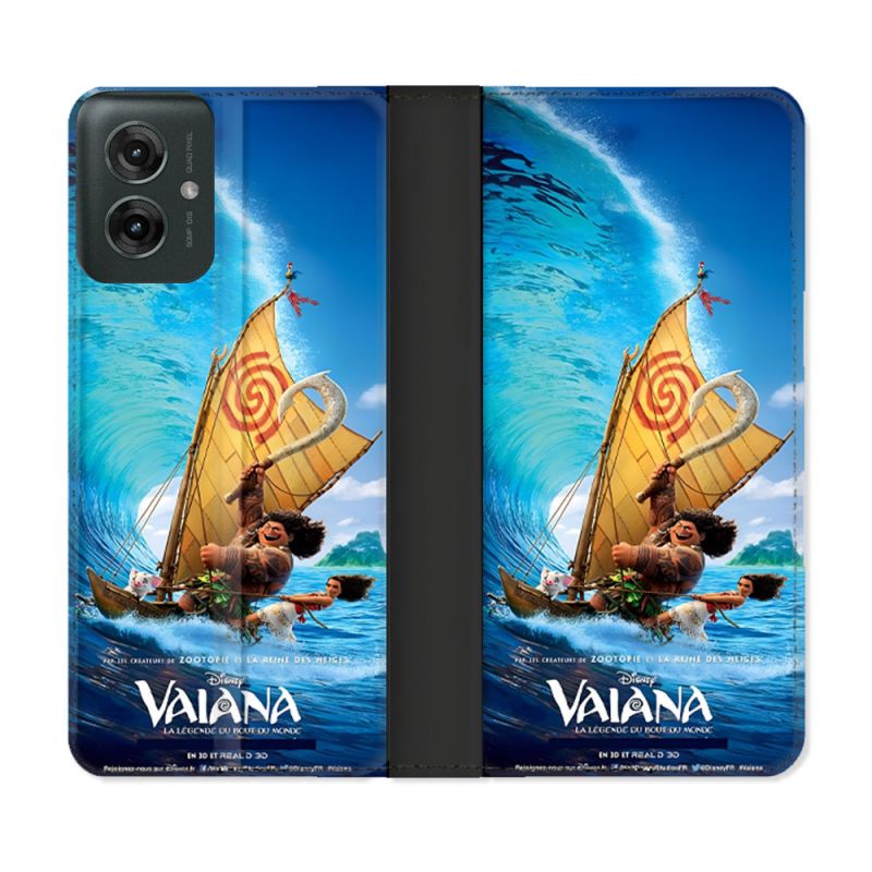 Housse cuir portefeuille Pour Motorola G55 5G Vaiana