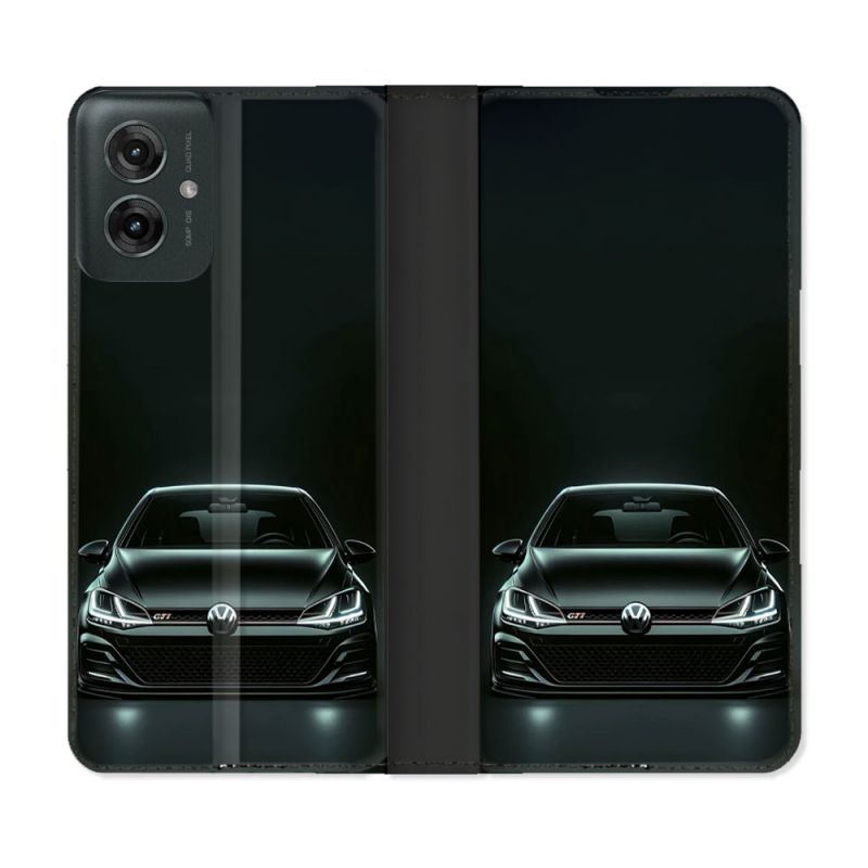 Housse cuir portefeuille Pour Motorola G55 5G Volkwagen Golf GTI