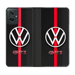 Housse cuir portefeuille Pour Motorola G55 5G Volkwagen Line