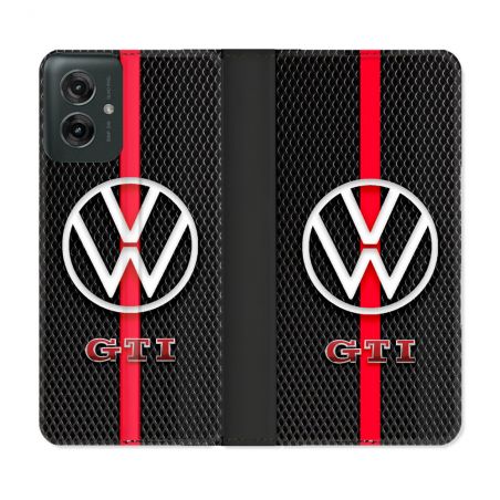 Housse cuir portefeuille Pour Motorola G55 5G Volkwagen Line