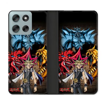 Housse cuir portefeuille Pour Motorola G56 5G Manga Yu Gi Oh