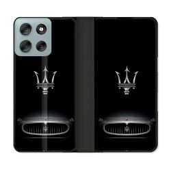 Housse cuir portefeuille Pour Motorola G56 5G Maserati