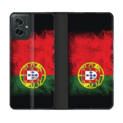 Housse cuir portefeuille Pour Motorola G55 5G Voyage Portugal Drapeau