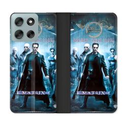 Housse cuir portefeuille Pour Motorola G56 5G Matrix Affiche